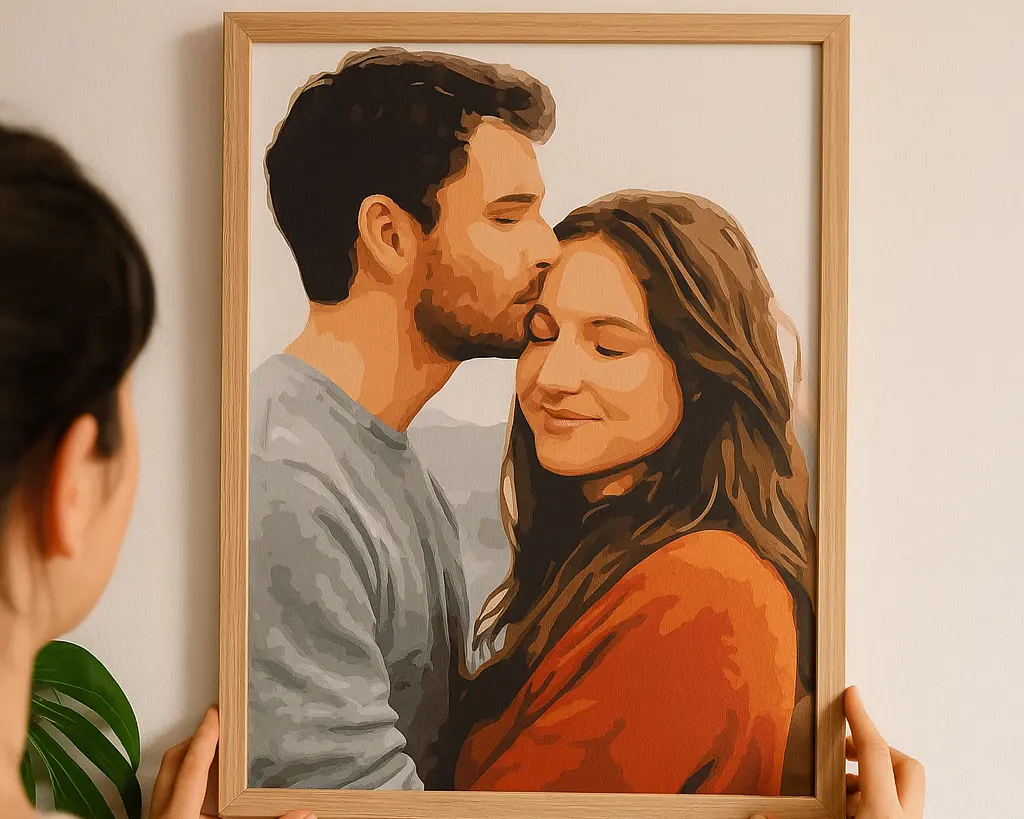 Hang the painting on the wall